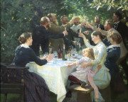 Peder Severin Kroyer - Peintures - Hip Hip Hourra