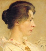 Peder Severin Kroyer - Peintures - Marie de profil