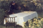 Peder Severin Kroyer - Bilder Gemälde - Mesa en el jardin