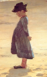 Peder Severin Kroyer  - Bilder Gemälde - Nina en la playa