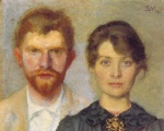 Peder Severin Kroyer  - Bilder Gemälde - Retrato del matrimonio