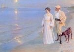 Peder Severin Krøyer  - Peintures - Tarde de verano en Skagen