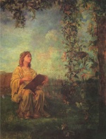John La Farge - paintings - Seated Figure in Yellow