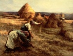 Leon Augustin Lhermitte  - Bilder Gemälde - The Gleaners