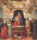 Lorenzo Lotto - Bilder Gemälde - Madonna and Child with Saints