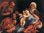 Lorenzo Lotto - Bilder Gemälde - Madonna and Child with Saints