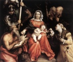Lorenzo Lotto - Bilder Gemälde - Mystic Marriage of St. Catherine