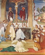 Lorenzo Lotto  - Bilder Gemälde - Vestiture of St. Bridget
