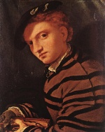 Lorenzo Lotto  - Bilder Gemälde - Young Man with Book