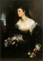 Hans Makart - Peintures - Adèle comtesse von Wartenberg Waldstein