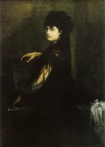 Hans Makart - paintings - Amelie Makart am Klavier