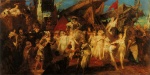 Hans Makart - Bilder Gemälde - Der Einzug Karls V. in Antwerpen (Entwurf)