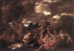 Nicolas Poussin - Bilder Gemälde - Bacchanal (The Andrians)
