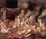 Nicolas Poussin - Bilder Gemälde - Bacchanal of Putti