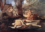 Nicolas Poussin - Bilder Gemälde - Echo Narcissus