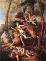 Nicolas Poussin - Bilder Gemälde - Pan Syrinx