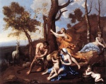 Nicolas Poussin  - Bilder Gemälde - The Nuture of Jupiter