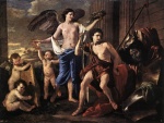 Nicolas Poussin  - Bilder Gemälde - The Victorious David