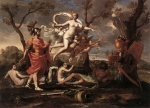 Nicolas Poussin  - paintings - Venus Presenting Arms to Aeneas