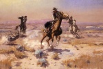 Charles Marion Russell - Peintures - Au bout du lasso