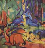 Franz Marc - paintings - Rehe im Walde