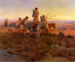 Charles Marion Russell - Peintures - Dans le sillage des chasseurs de bisons