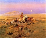 Charles Marion Russell  - Bilder Gemälde - The Horse Thieves