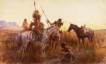 Charles Marion Russell  - Bilder Gemälde - The Lost Trail