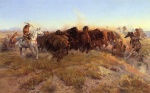 Charles Marion Russell  - Bilder Gemälde - The Surround