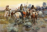 Charles Marion Russell  - Bilder Gemälde - The Truce