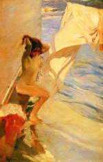 Joaquin Sorolla y Bastida - Bilder Gemälde - Antes del Bano