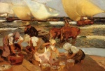 Joaquin Sorolla y Bastida - Bilder Gemälde - Beach at Valencia (Afternoon Sun)