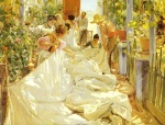 Joaquin Sorolla y Bastida - Bilder Gemälde - Cosiendo La Vela