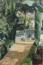 Joaquin Sorolla y Bastida - Bilder Gemälde - Court of the Dances Alcazar Sevilla