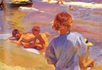 Joaquin Sorolla y Bastida  - Bilder Gemälde - Ninos En La Playa (Valencia)