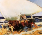 Joaquin Sorolla y Bastida  - paintings - On the Beach Valencia