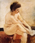 Joaquin Sorolla y Bastida  - Bilder Gemälde - Seated Nude