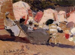 Joaquin Sorolla y Bastida  - Bilder Gemälde - The Beach at Biarriz