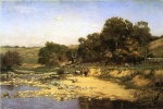 Theodore Clement Steele - Bilder Gemälde - On the Muscatatuck