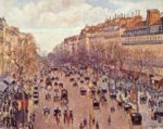 Camille Pissarro - paintings - Boulevard Montmartre on a Sunny Afternoon