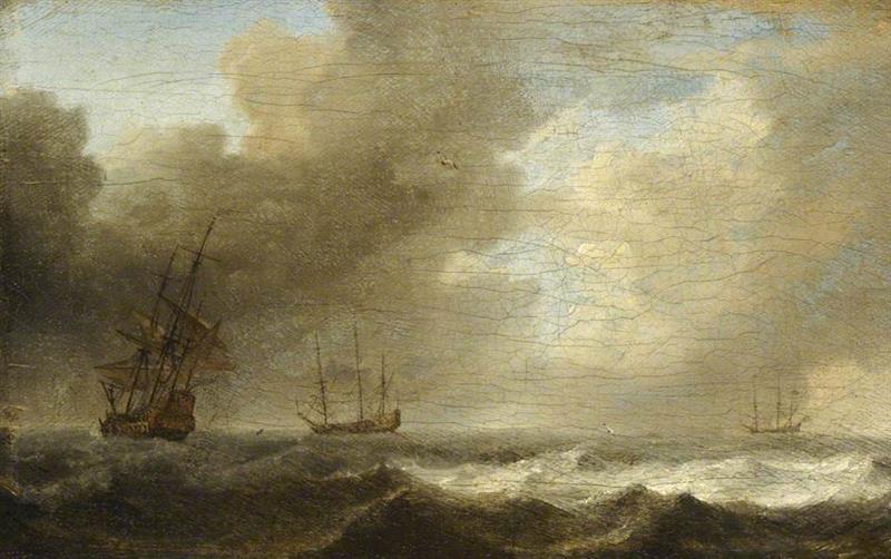 A Dutch Ship Lying-to in a Strong Breeze