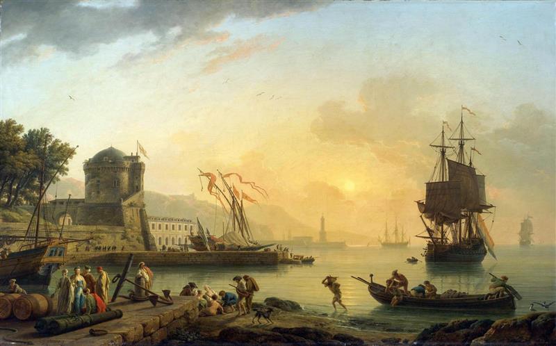 A Grand View of the Sea Shore Enriched with Buildings, Shipping and Figures
