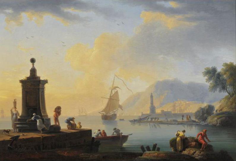 A Mediterranean Port Scene