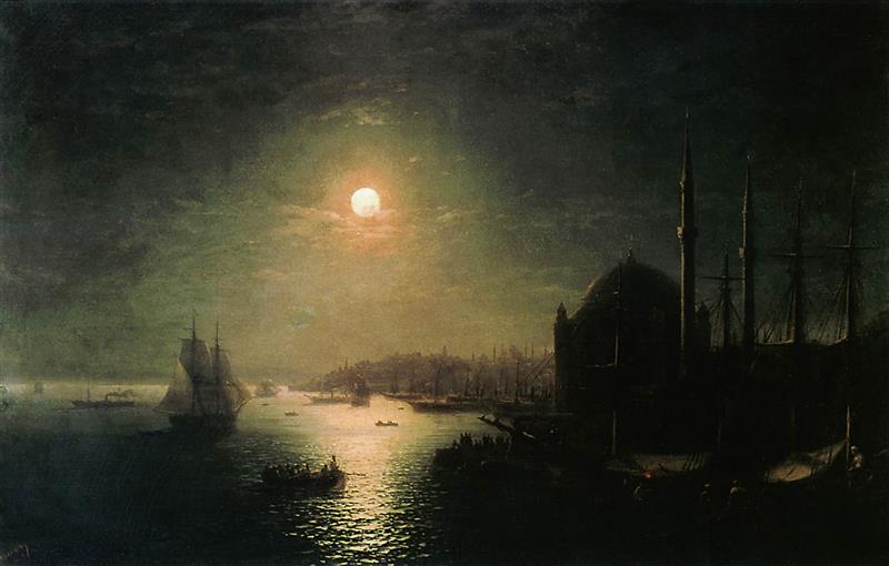 A Moonlit View of the Bosphorus