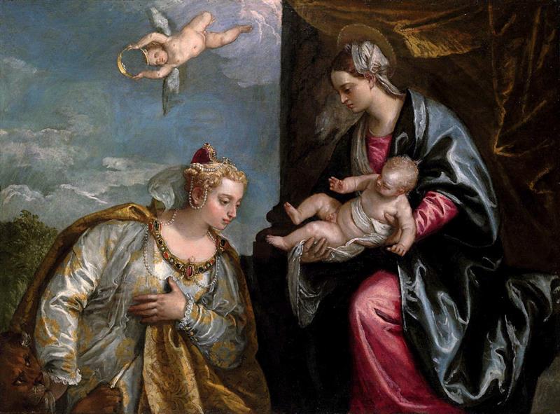 Allegory of the City of Venice Adoring the Madonna and Child