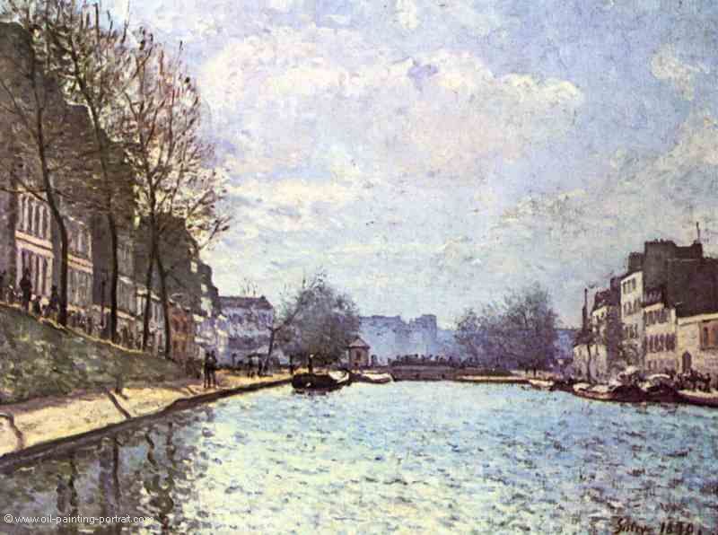 Ansicht des Kanals Saint Martin in Paris