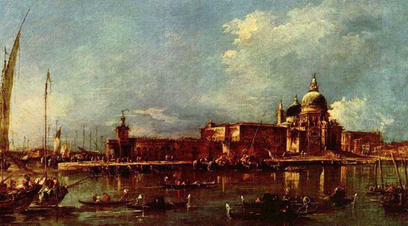 Ansicht von Venedig mit Sta Maria della Salute und der Dogna