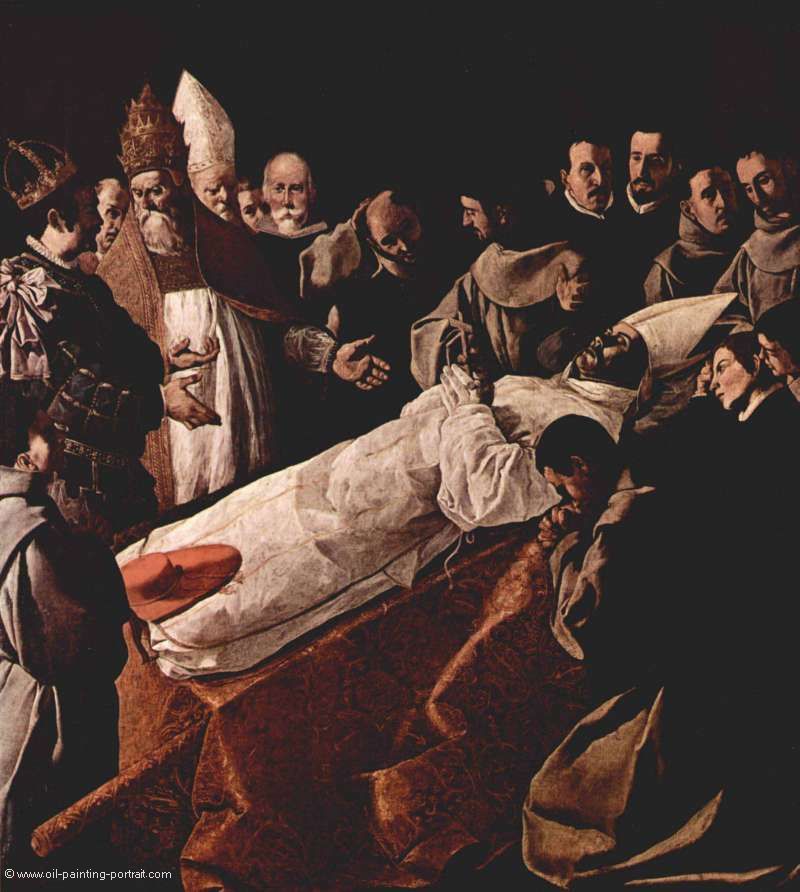 Aufbahrung des Heiligen Bonaventura im Beisein des Papstes Gregor X und König Jaime I. von Aragon
