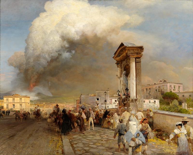 Ausbruch des Vesuvs in Neapel