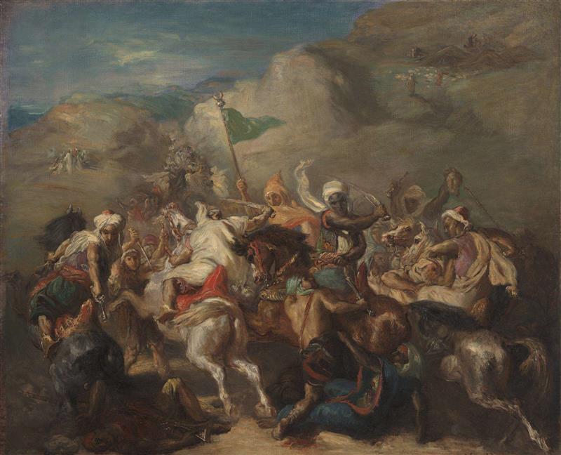 Battle of Arab Horsemen Around a Standard